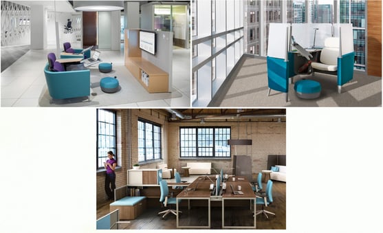 Steelcase line of furniture "Brody" for flexible workplace design